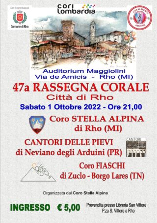 47^ Rassegna Corale Città di Rho @ Auditorium Maggiolini - Rho